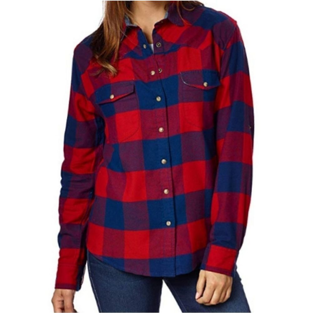 JACHS Girlfriend Bea Plaid Flannel Shirt